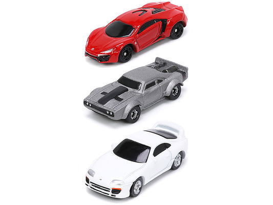 "Fast & Furious" Movie 3 piece Set Series 4 "Nano Hollywood Rides" Series Diecast Model Cars by Jada-1