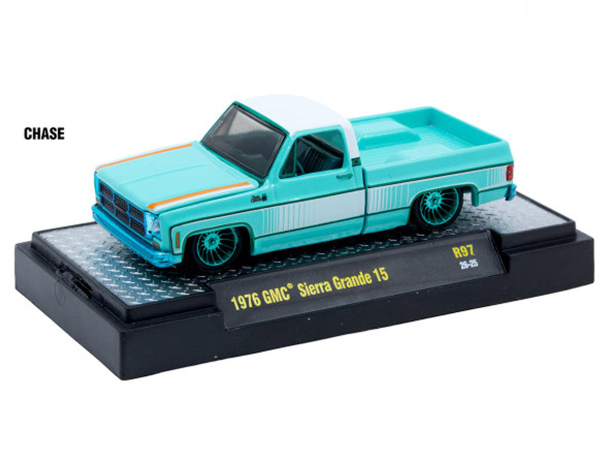 "Auto Meets" Set of 6 Cars IN DISPLAY CASES Release 97 Limited Edition 1/64 Diecast Model Cars by M2 Machines-1