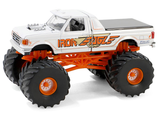 1990 Ford F-350 Monster Truck White "Iron Eagle" "Kings of Crunch" Series 15 1/64 Diecast Model Car by Greenlight-1