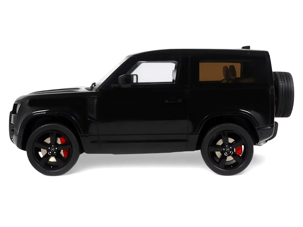 2021 Land Rover Defender 90 P400 X-Dynamic HSE Black Metallic 1/18 Model Car by GT Spirit-3