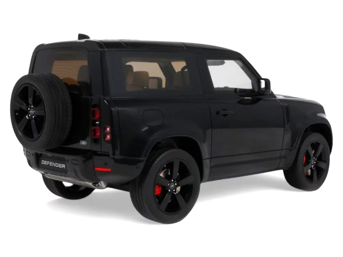 2021 Land Rover Defender 90 P400 X-Dynamic HSE Black Metallic 1/18 Model Car by GT Spirit-4