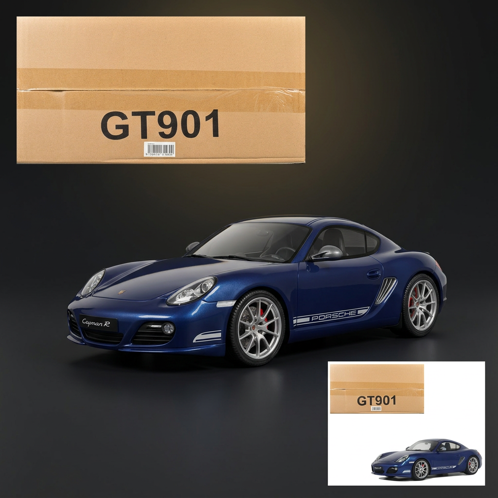 GT Spirit 1:18 2012 Porsche Cayman R Aqua Blue Metallic