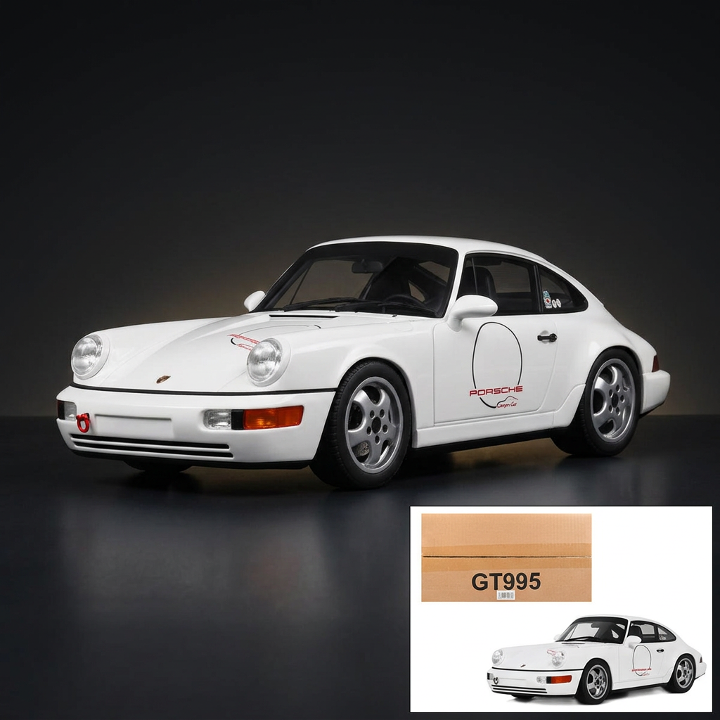 GT Spirit 1:18 1992 Porsche 911 (964) Carrera Cup - USA Edition White