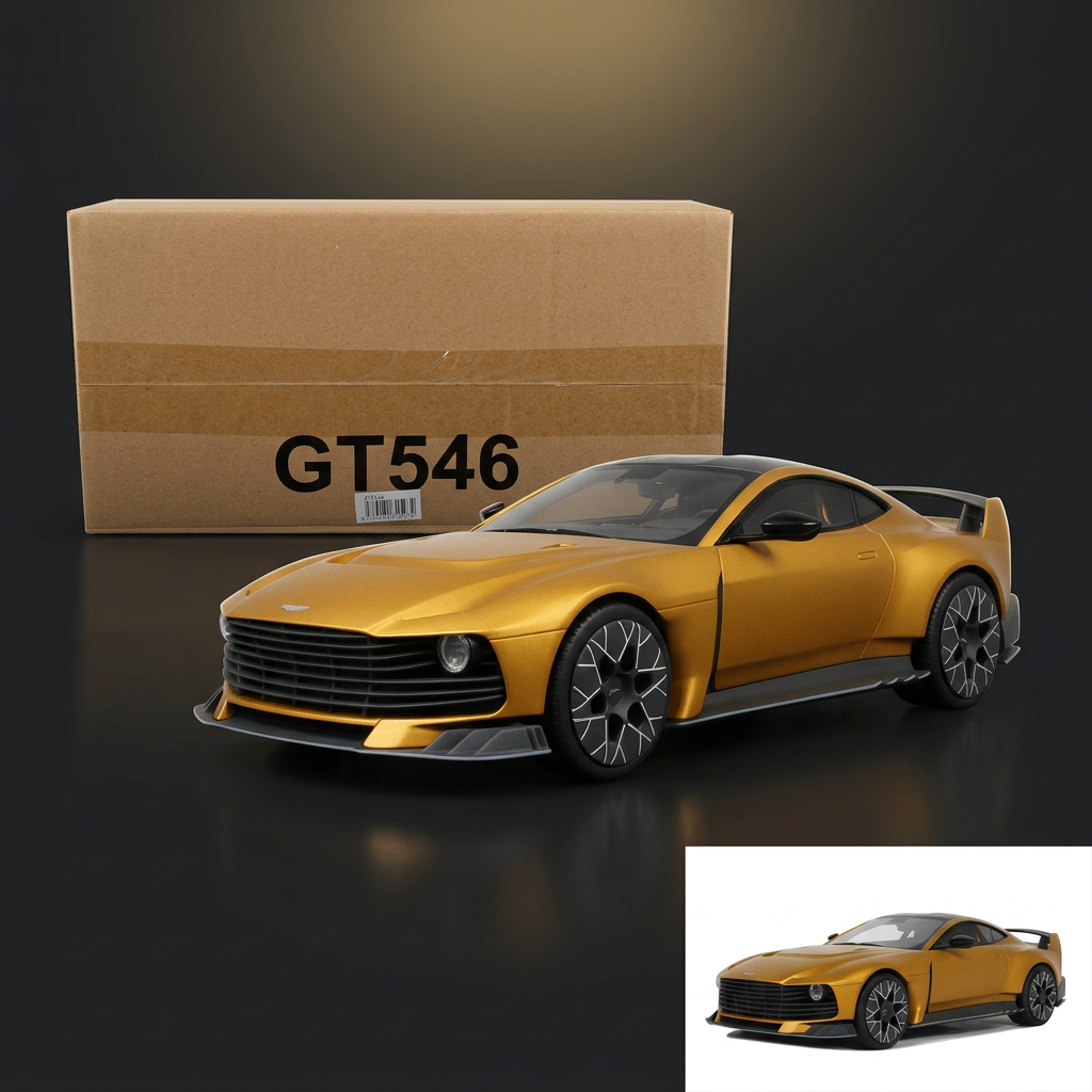 GT Spirit 1:18 2024 Aston Martin Valiant Auric Gold Metallic with Black Top
