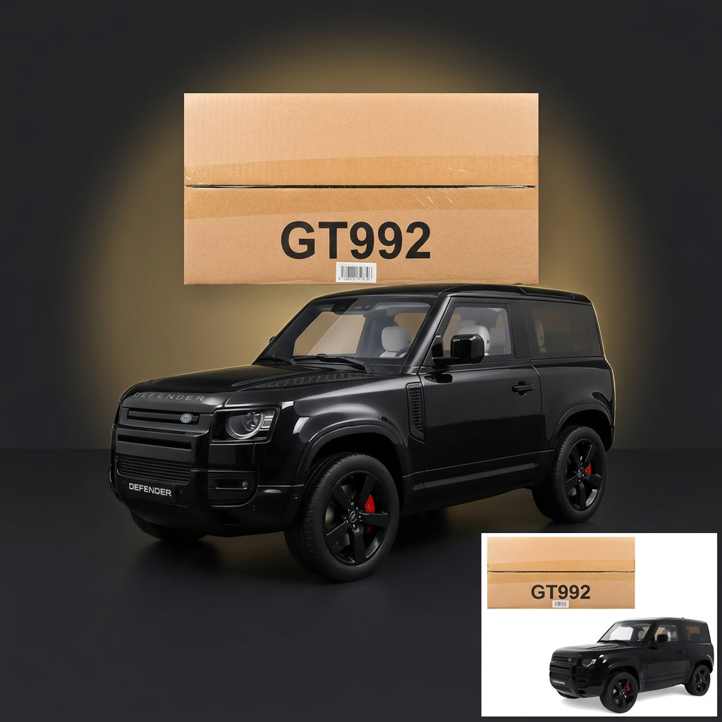 GT Spirit 1:18 2021 Land Rover Defender 90 P400 X-Dynamic HSE Black Metallic