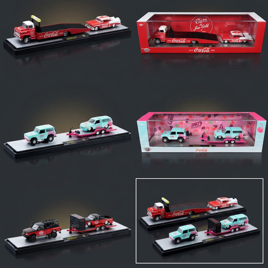 M2 Machines 1:64 Auto Haulers Coca-Cola 3-Piece Set – Release S03