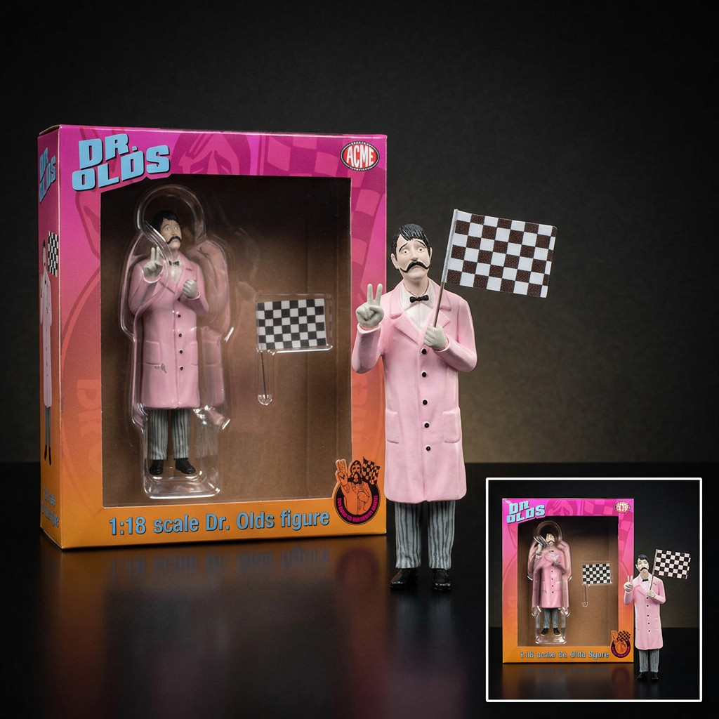 ACME 1:18 Dr. Olds Figure with Flag
