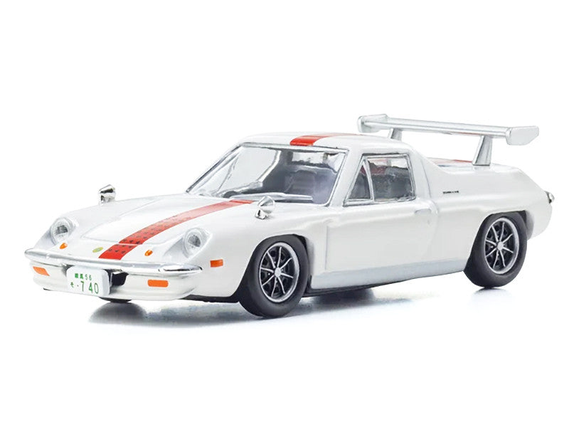 Kyosho 1/64 Lotus Europa RHD White Red Stripe Diecast Model Car-0