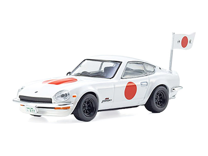 Kyosho 1/64 Nissan Fairlady RHD White Red Graphics Diecast Car-0