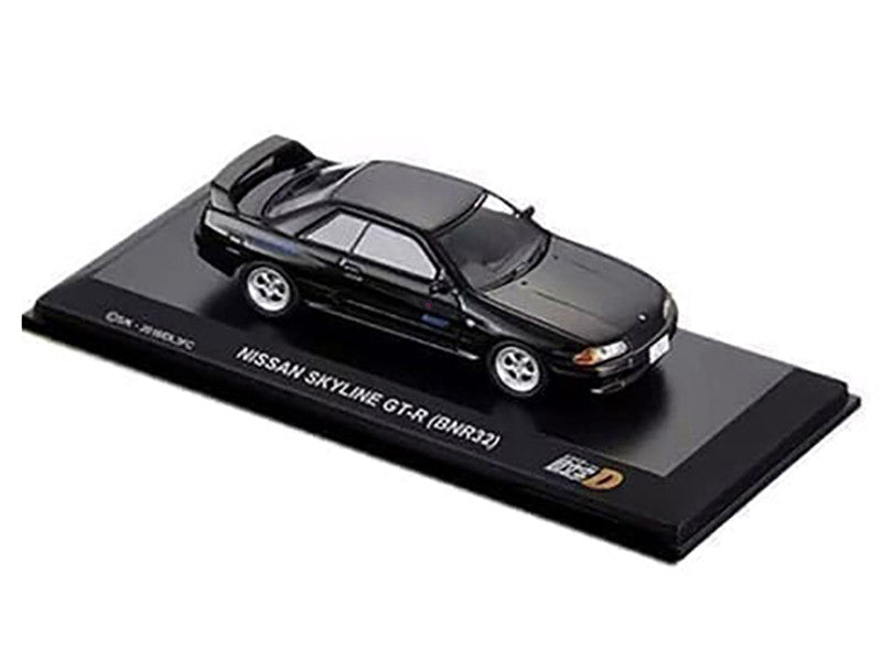 Kyosho 1/64 Nissan Skyline GT-R BNR32 RHD Black Initial D Model Car-0