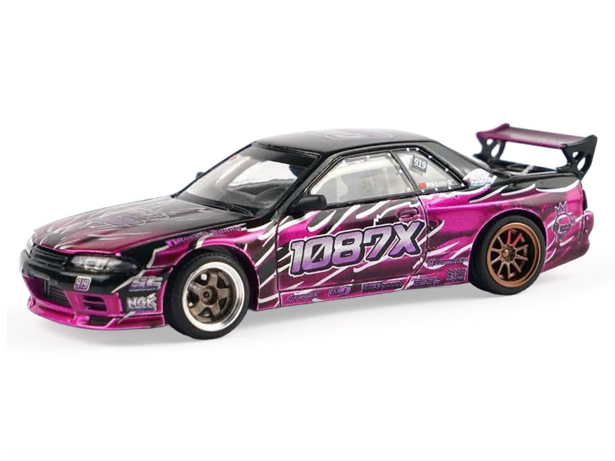 Pandem R32 "Echo Gao - 1087X" Black and Purple 1/64 Diecast Model Car by XCarToys-1