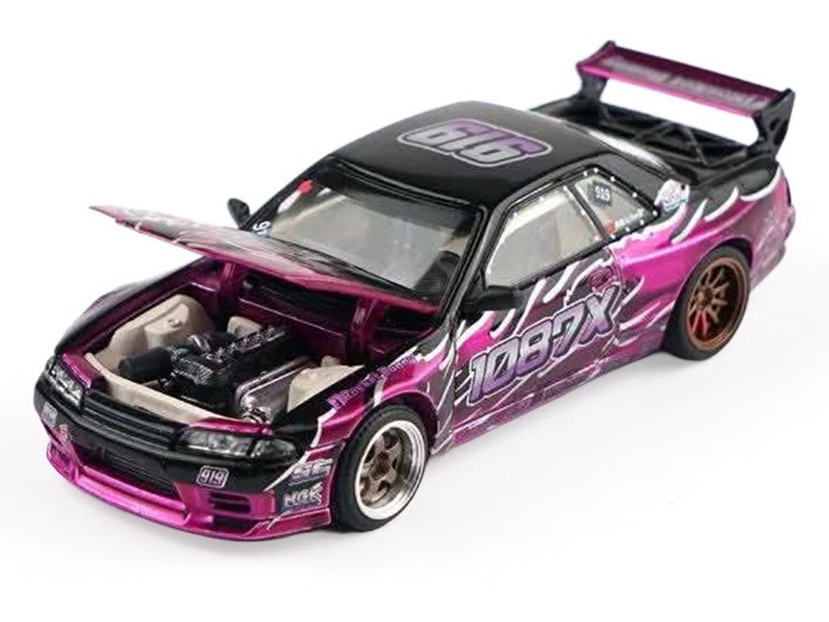 Pandem R32 "Echo Gao - 1087X" Black and Purple 1/64 Diecast Model Car by XCarToys-2