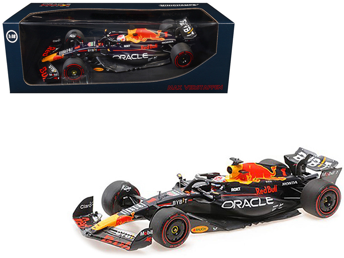 Red Bull Racing RB19 #1 Max Verstappen "Oracle" 2nd Place F1 Formula One Sprint Race "Qatar GP" (2023) with Driver Limited Edition to 480 pieces Worldwide 1/18 Diecast Model Car by Minichamps-2
