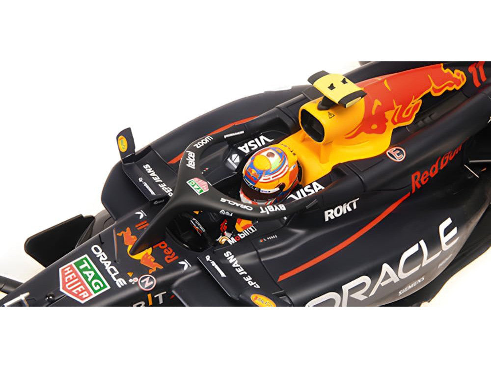 Red Bull Racing RB20 #11 Sergio Perez "Oracle" 2nd Place F1 Formula One "Bahrain GP" (2024) with Driver Limited Edition to 180 pieces Worldwide 1/18 Diecast Model Car by Minichamps-1