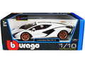 Lamborghini Sian FKP 37 1/18 Diecast Model Car White Copper Wheels by Bburago-0