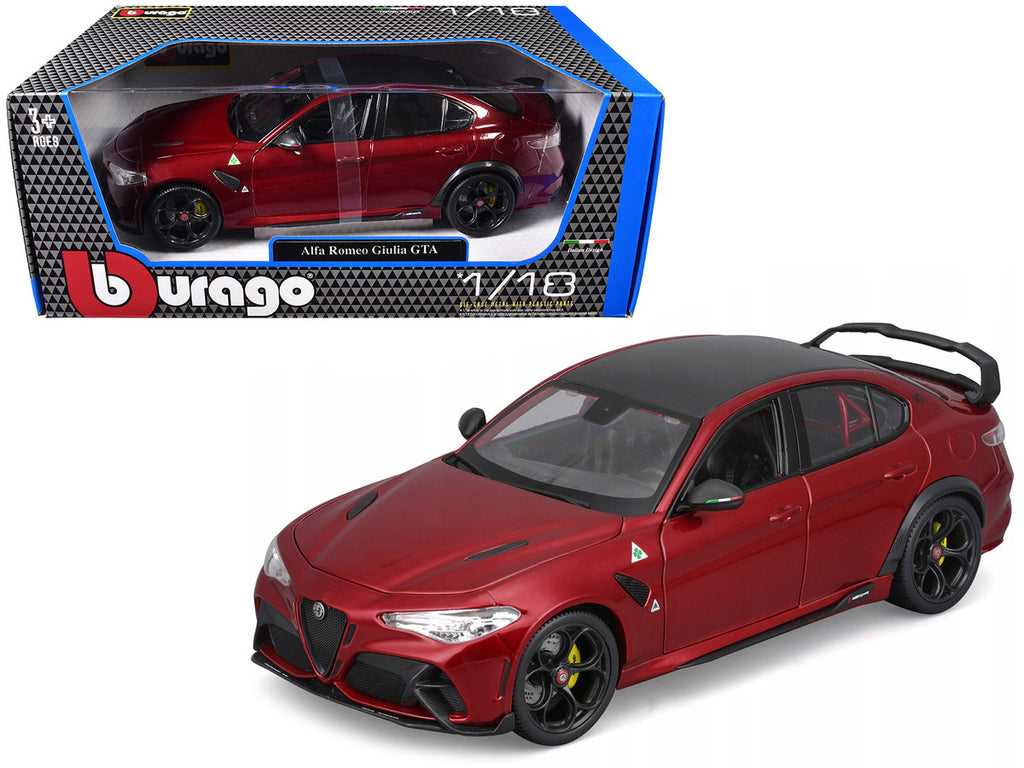 Alfa Romeo Giulia GTA 1/18 Diecast Model Car Red Metallic by Bburago-3