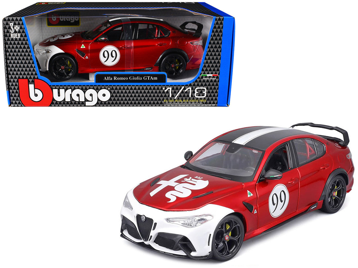 Alfa Romeo Giulia GTAm #99 1/18 Diecast Model Car by Bburago-0