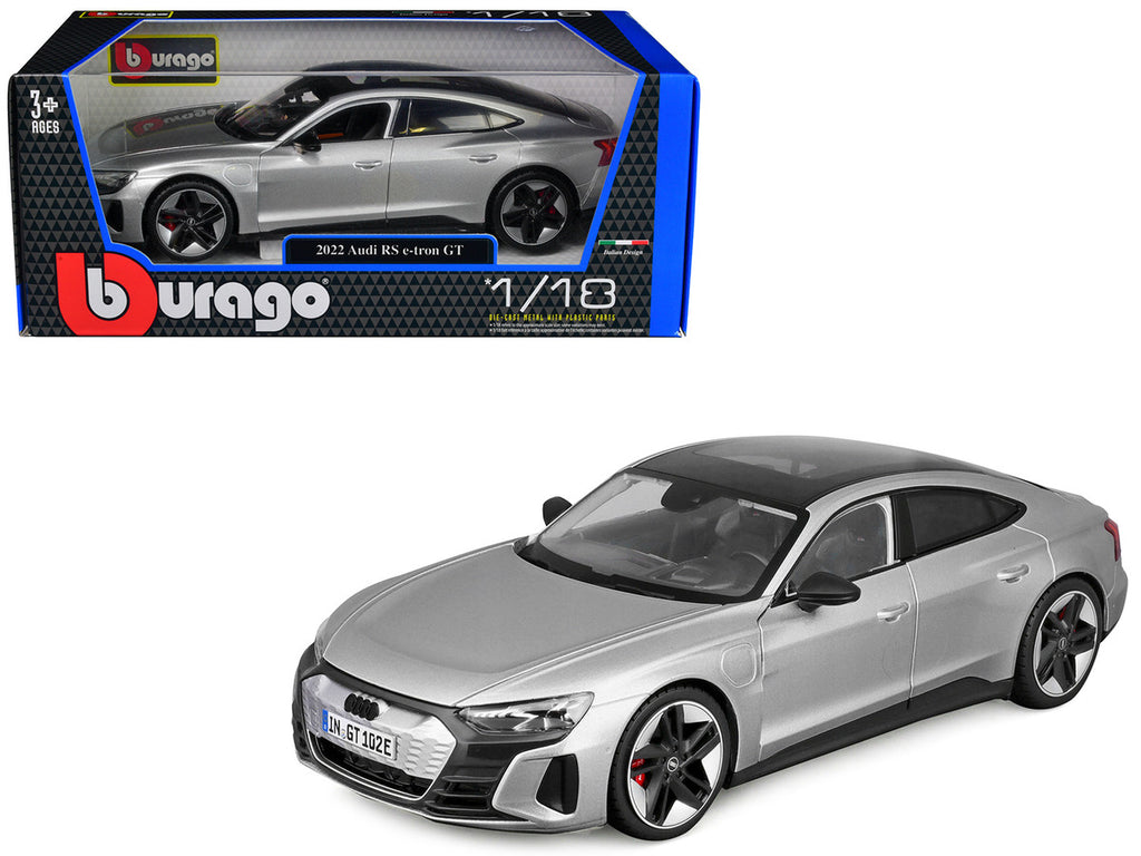 2022 Audi RS e-tron GT 1/18 Diecast Model Silver Metallic Sunroof-0
