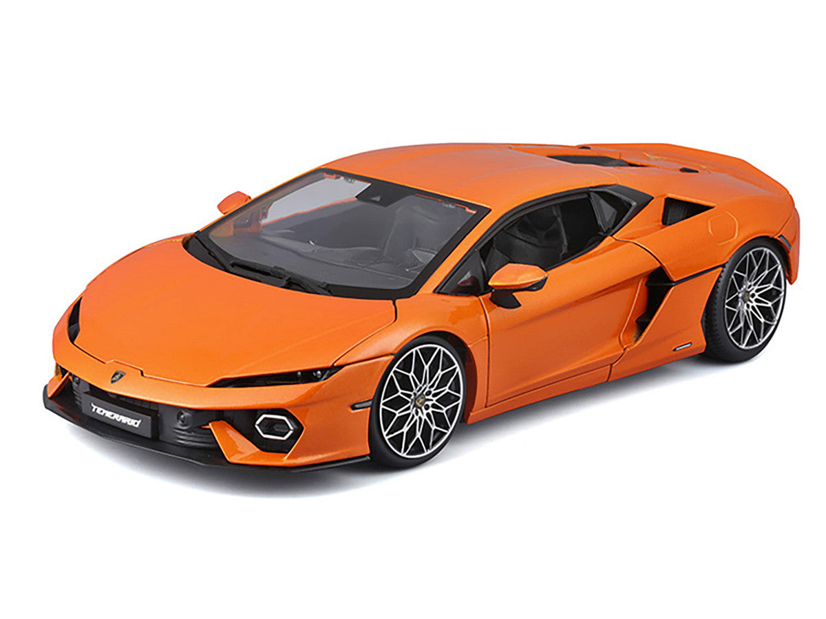 Bburago 1/18 Lamborghini Temerario Orange Metallic Diecast Model Car-1