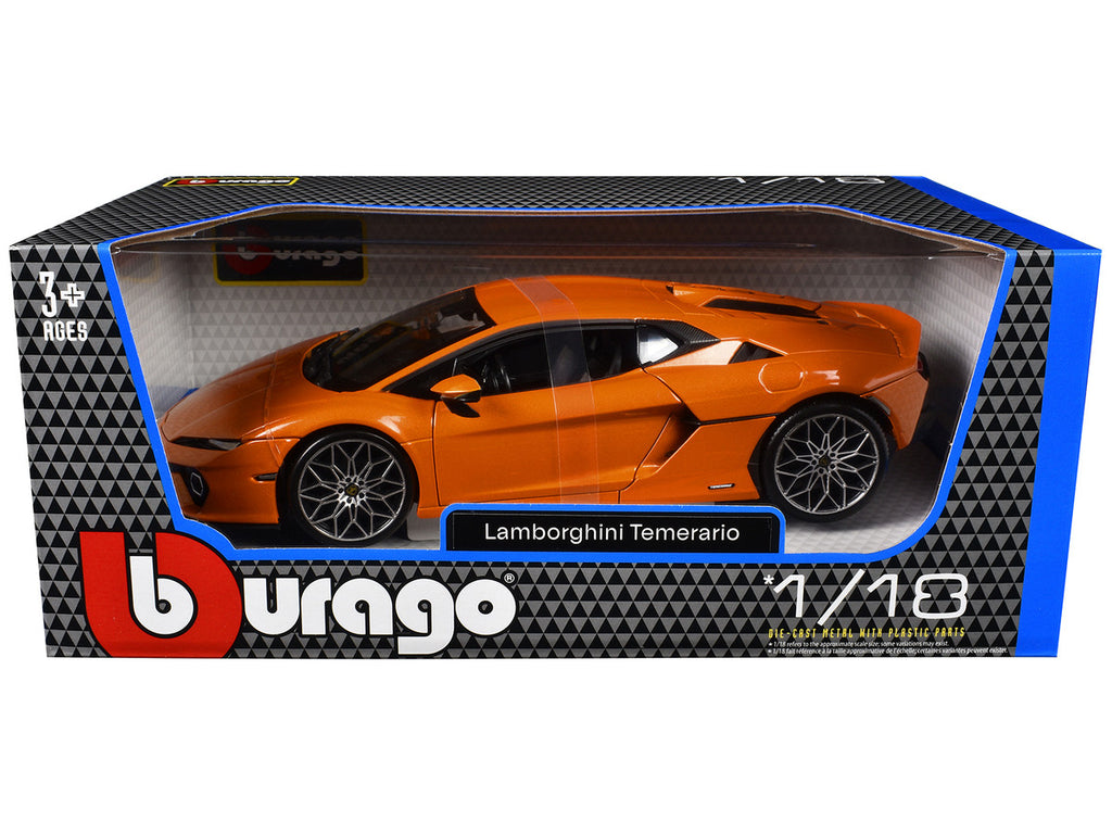Bburago 1/18 Lamborghini Temerario Orange Metallic Diecast Model Car-2