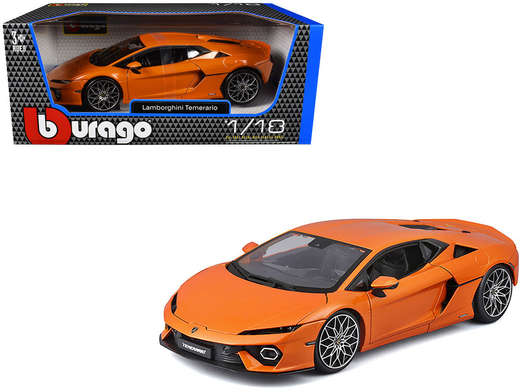 Bburago 1/18 Lamborghini Temerario Orange Metallic Diecast Model Car-0