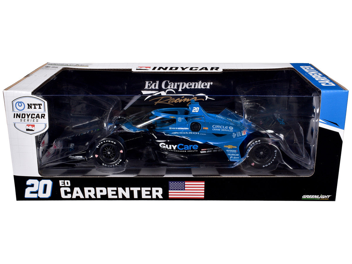 Dallara IndyCar #20 Ed Carpenter "Guy Care" Ed Carpenter Racing "NTT IndyCar Series" (2024) 1/18 Diecast Model Car by Greenlight-1