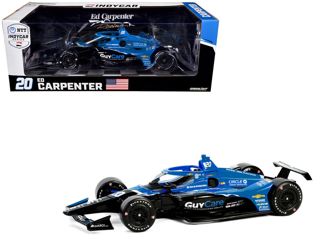 Dallara IndyCar #20 Ed Carpenter "Guy Care" Ed Carpenter Racing "NTT IndyCar Series" (2024) 1/18 Diecast Model Car by Greenlight-2
