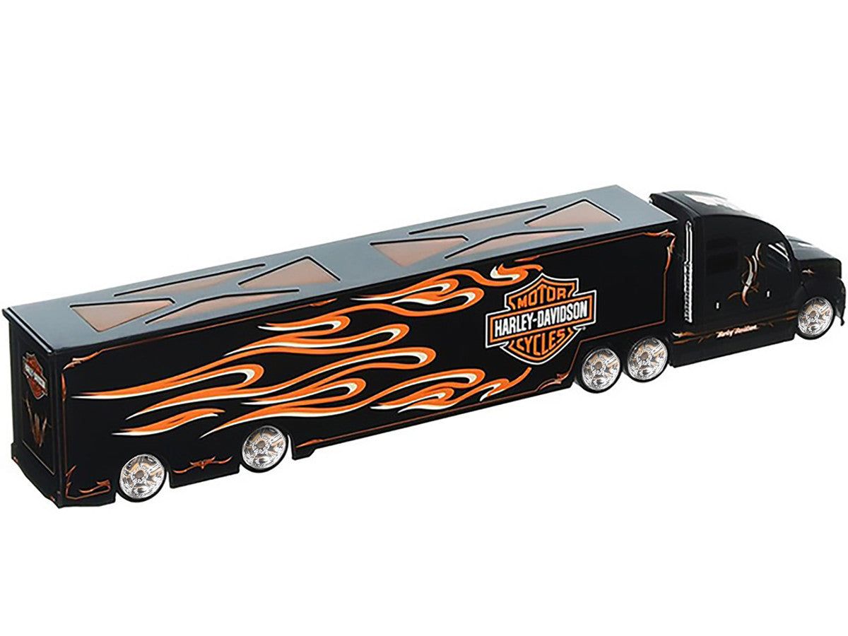 Harley Davidson Custom Hauler Trailer Black "Custom Haulers" Series 1/64 Diecast Model by Maisto-0