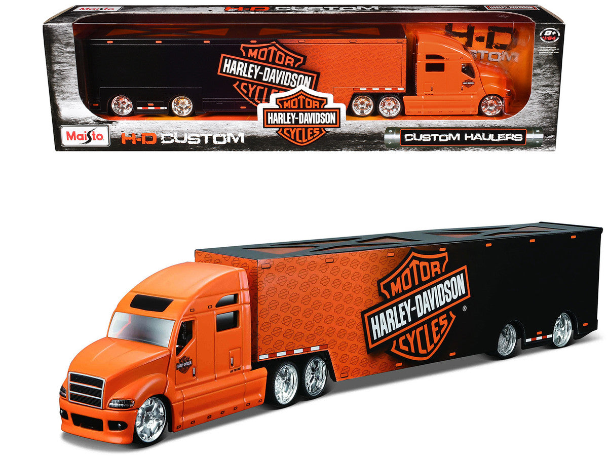 Maisto 1:64 Harley-Davidson Custom Hauler Trailer Orange Series — product image 3