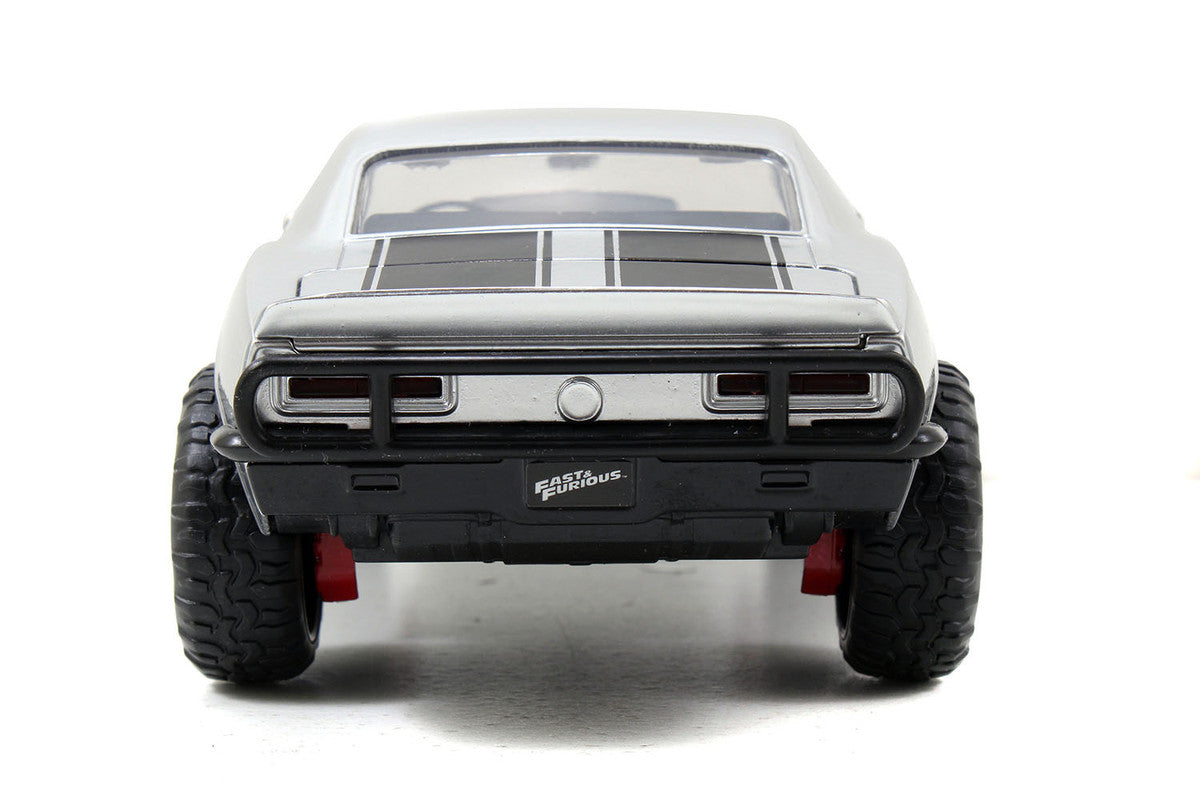 Roman's Chevrolet Camaro Z/28 Silver "Fast & Furious 7" Movie 1/24 Diecast Model Car by Jada-3