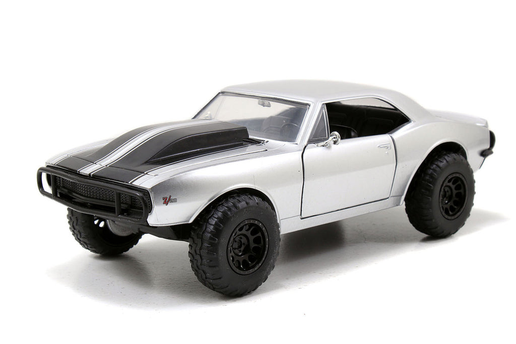 Roman's Chevrolet Camaro Z/28 Silver "Fast & Furious 7" Movie 1/24 Diecast Model Car by Jada-1