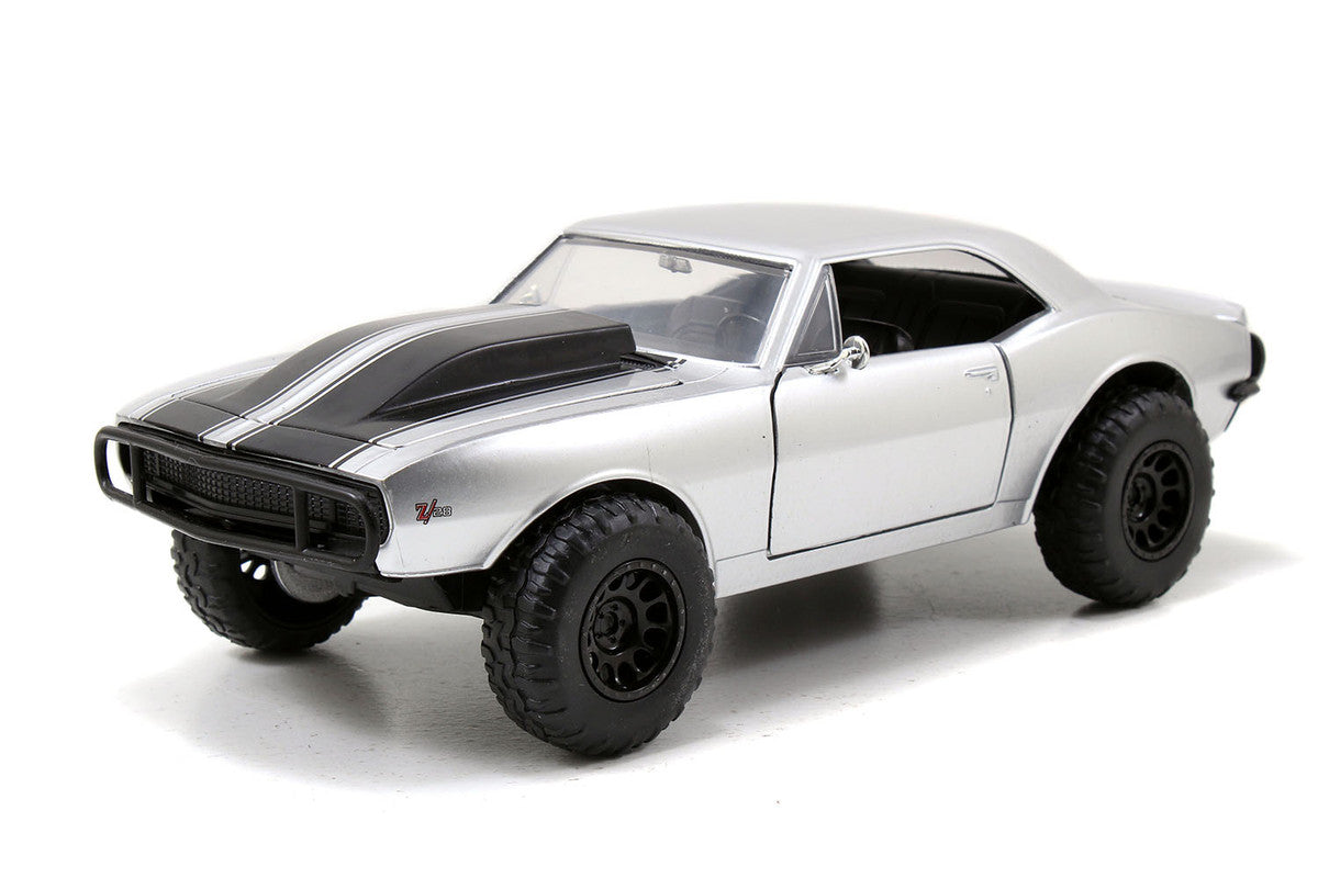 Roman's Chevrolet Camaro Z/28 Silver "Fast & Furious 7" Movie 1/24 Diecast Model Car by Jada-1