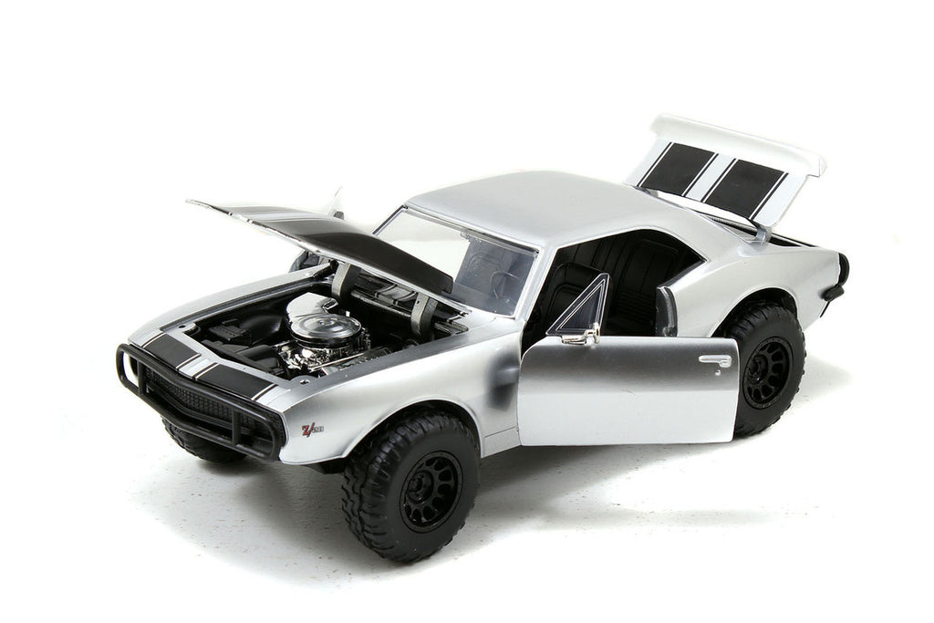 Roman's Chevrolet Camaro Z/28 Silver "Fast & Furious 7" Movie 1/24 Diecast Model Car by Jada-2
