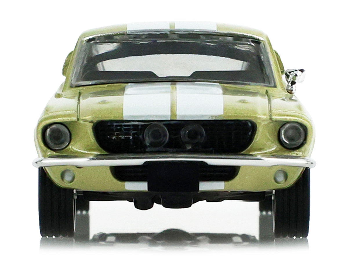 1967 Ford Shelby GT500 Lime Gold Metallic with White Stripes "Stampede" Series 2 1/64 Diecast Model Car by Greenlight-2