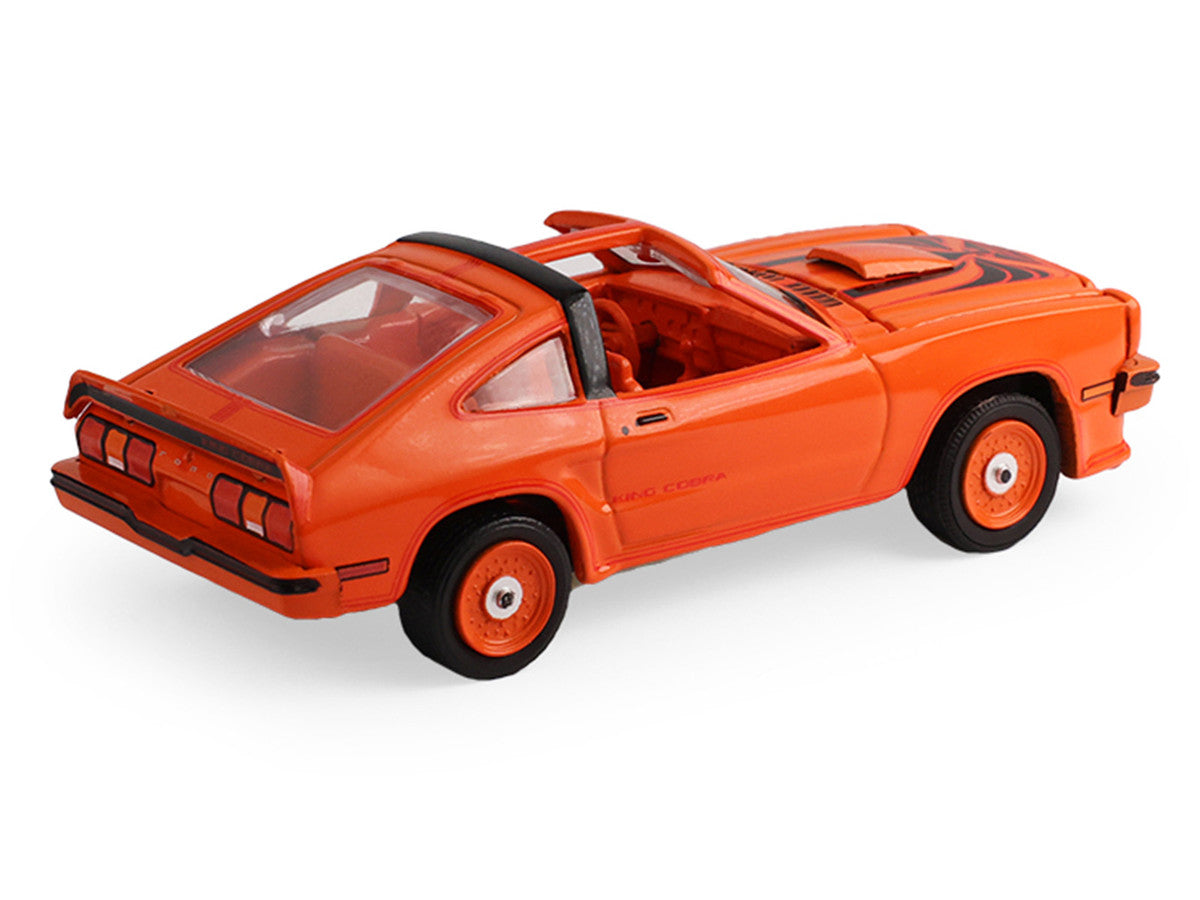 1978 Ford Mustang King Cobra II Tangerine with Black Graphics and Tangerine Interior "The Mustang Stampede" Series 2 1/64 Diecast Model Car by Greenlight-1