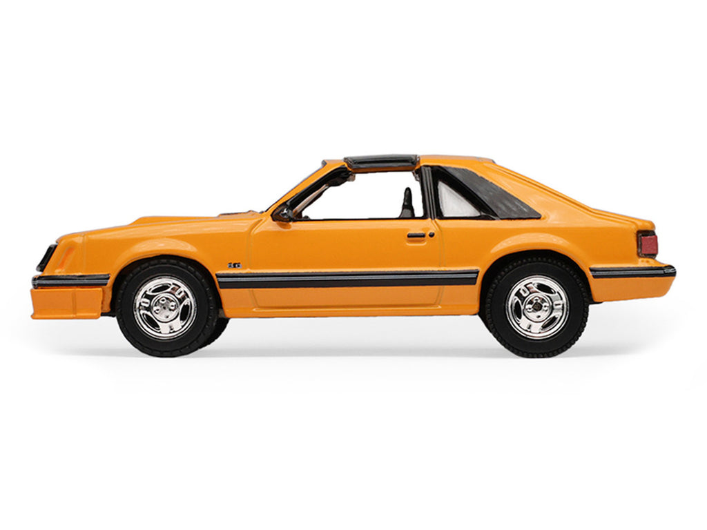 1982 Ford Foxbody Mustang Medium Vanilla Yellow with Black Top "The Mustang Stampede" Series 2 1/64 Diecast Model Car by Greenlight-0