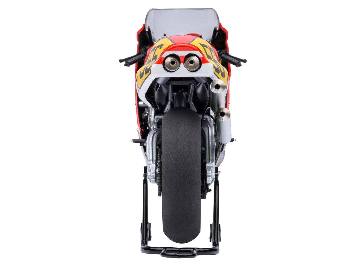Honda NSR500 WGP500 Motorcycle #56 Red and White with Helmet "Baribari Legend" (1986) OVA 1/12 Model by Autoart-0