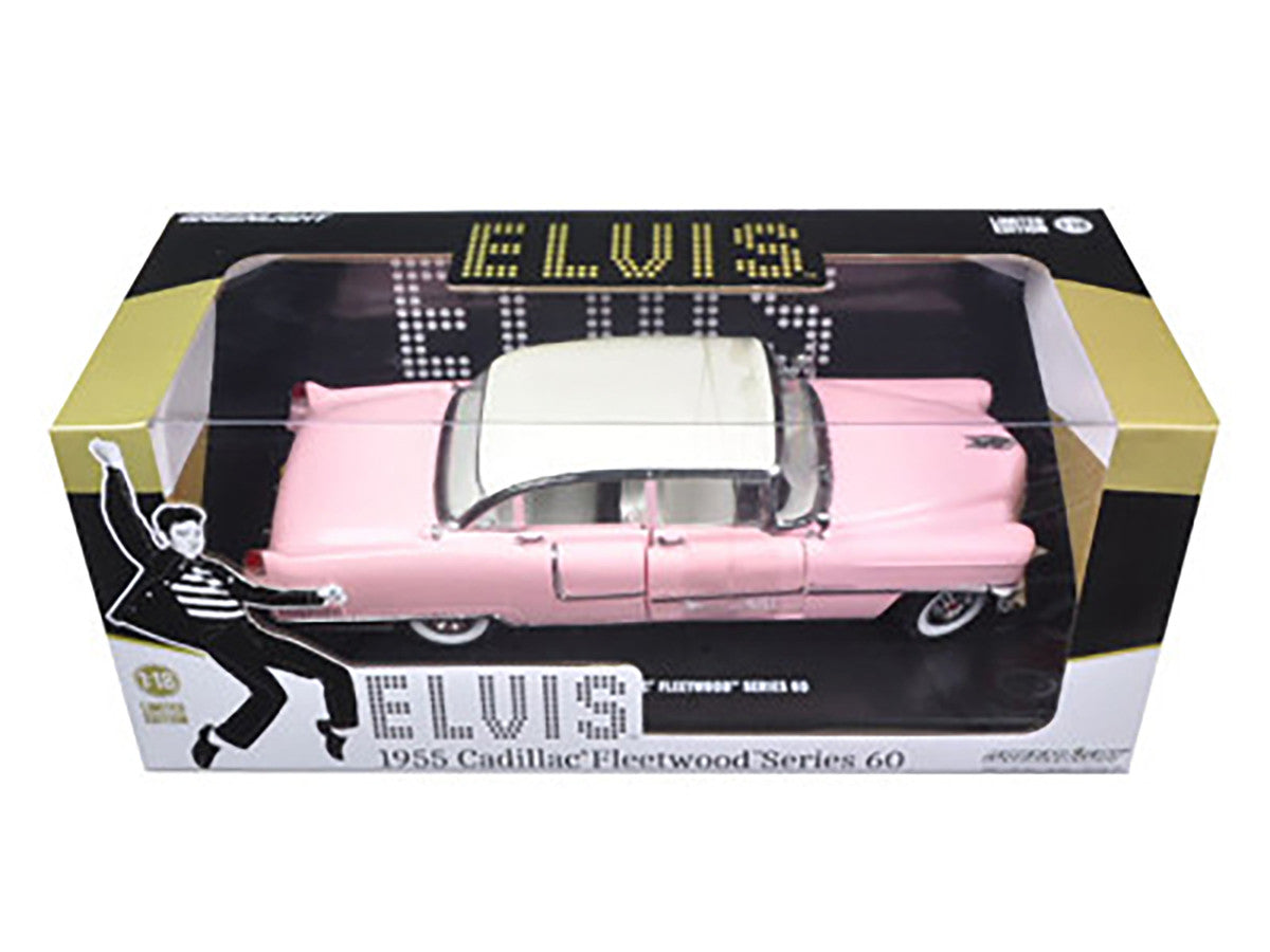 1955 Pink Cadillac Fleetwood Series 60 Special "Elvis Presley" 1/18 Diecast Model Car by Greenlight-2