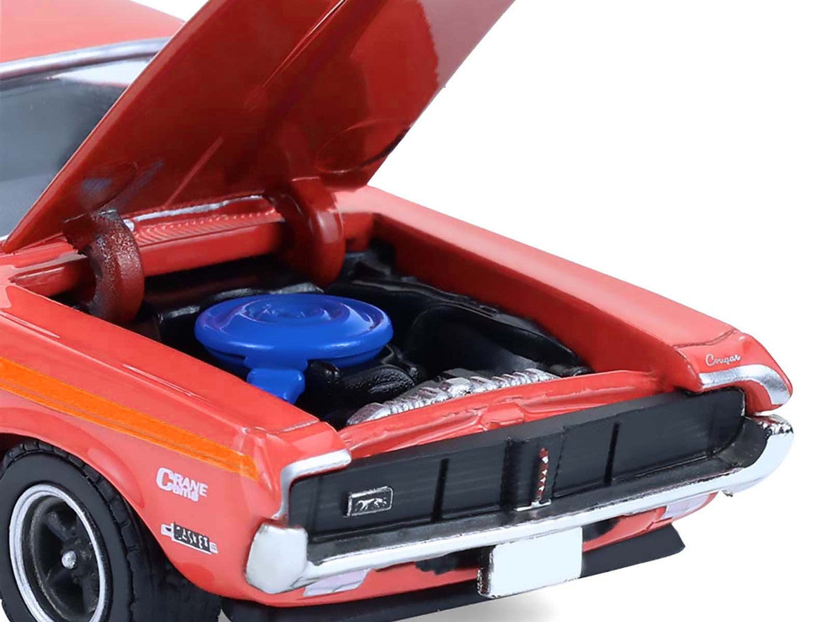1969 Mercury Cougar Eliminator "Dyno Don" Red with Orange Stripes "GreenLight Muscle" Series 30 1/64 Diecast Model Car by Greenlight-2
