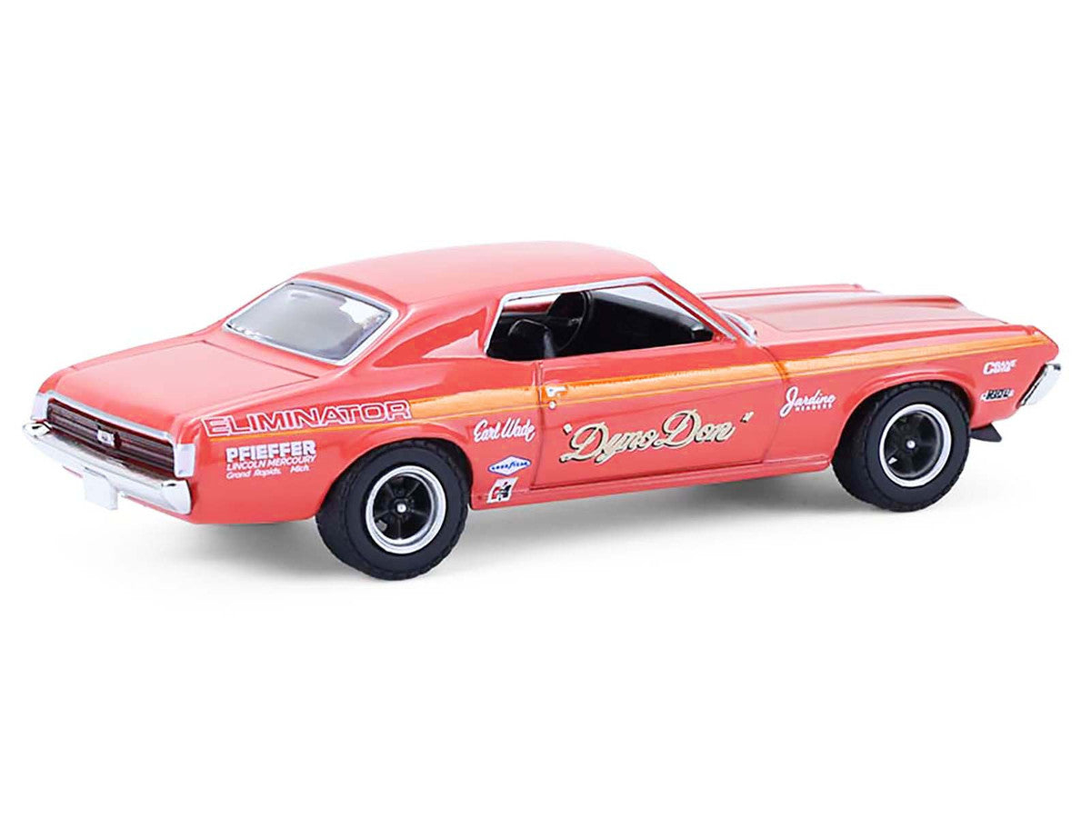 1969 Mercury Cougar Eliminator "Dyno Don" Red with Orange Stripes "GreenLight Muscle" Series 30 1/64 Diecast Model Car by Greenlight-3