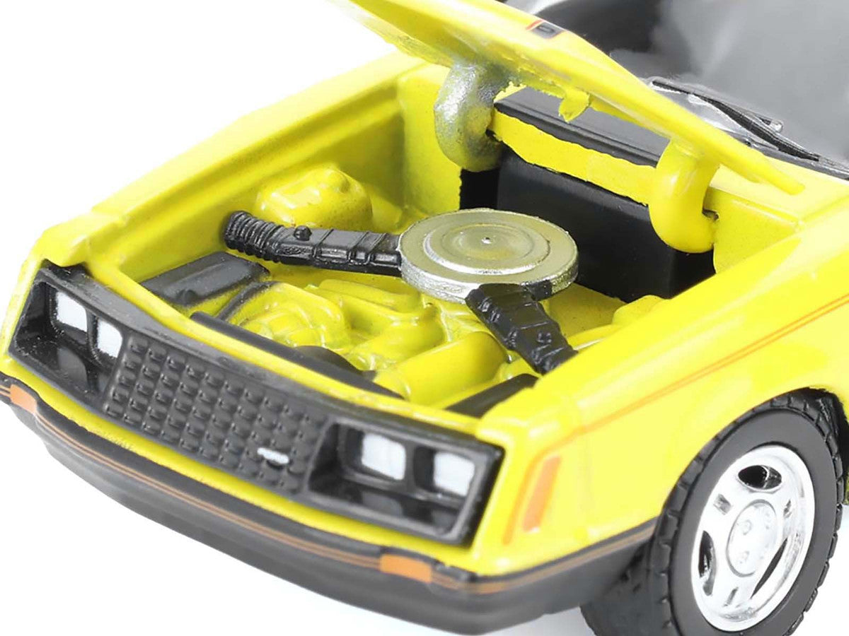 1979 Ford Mustang Cobra Fastback Bright Yellow with Cobra Good Graphics "GreenLight Muscle" Series 30 1/64 Diecast Model Car by Greenlight-2