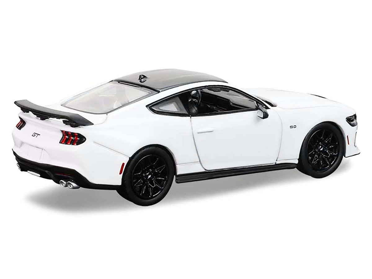2024 Ford Mustang Oxford White with Black Top "GreenLight Muscle" Series 30 1/64 Diecast Model Car by Greenlight-2