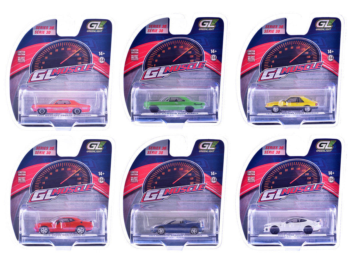 "GreenLight Muscle" Series 30 Set of 6 pieces 1/64 Diecast Model Cars by Greenlight-2