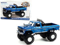 1974 Ford F-250 Ranger XLT Monster Truck with 48-Inch Tires Blue Metallic "Midwest Four Wheel Drive Center" "Kings of Crunch" Series 1/18 Diecast Model Car by Greenlight-0