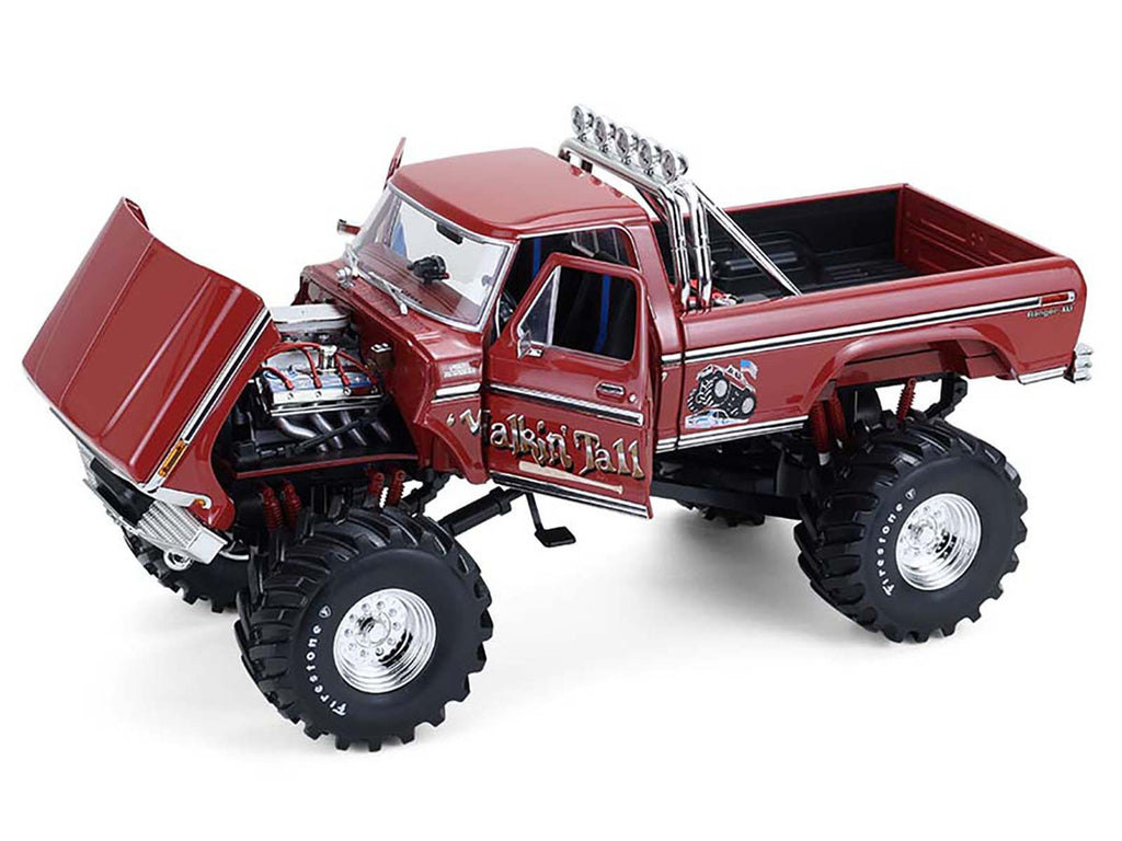 1979 Ford F-250 Monster Truck with 48-Inch Tires "Walkin' Tall" Red "Kings of Crunch" Series 1/18 Diecast Model Car by Greenlight-1