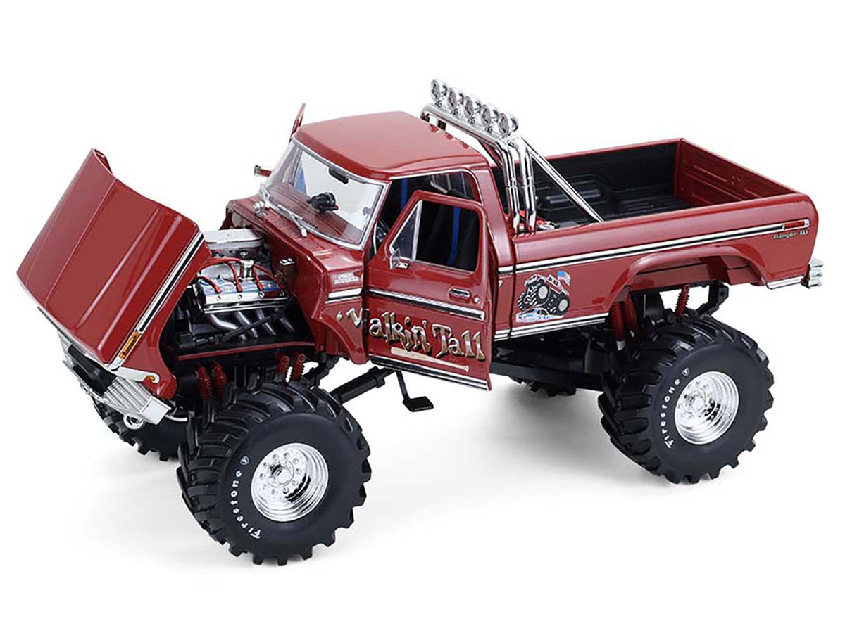1979 Ford F-250 Monster Truck with 48-Inch Tires "Walkin' Tall" Red "Kings of Crunch" Series 1/18 Diecast Model Car by Greenlight-1