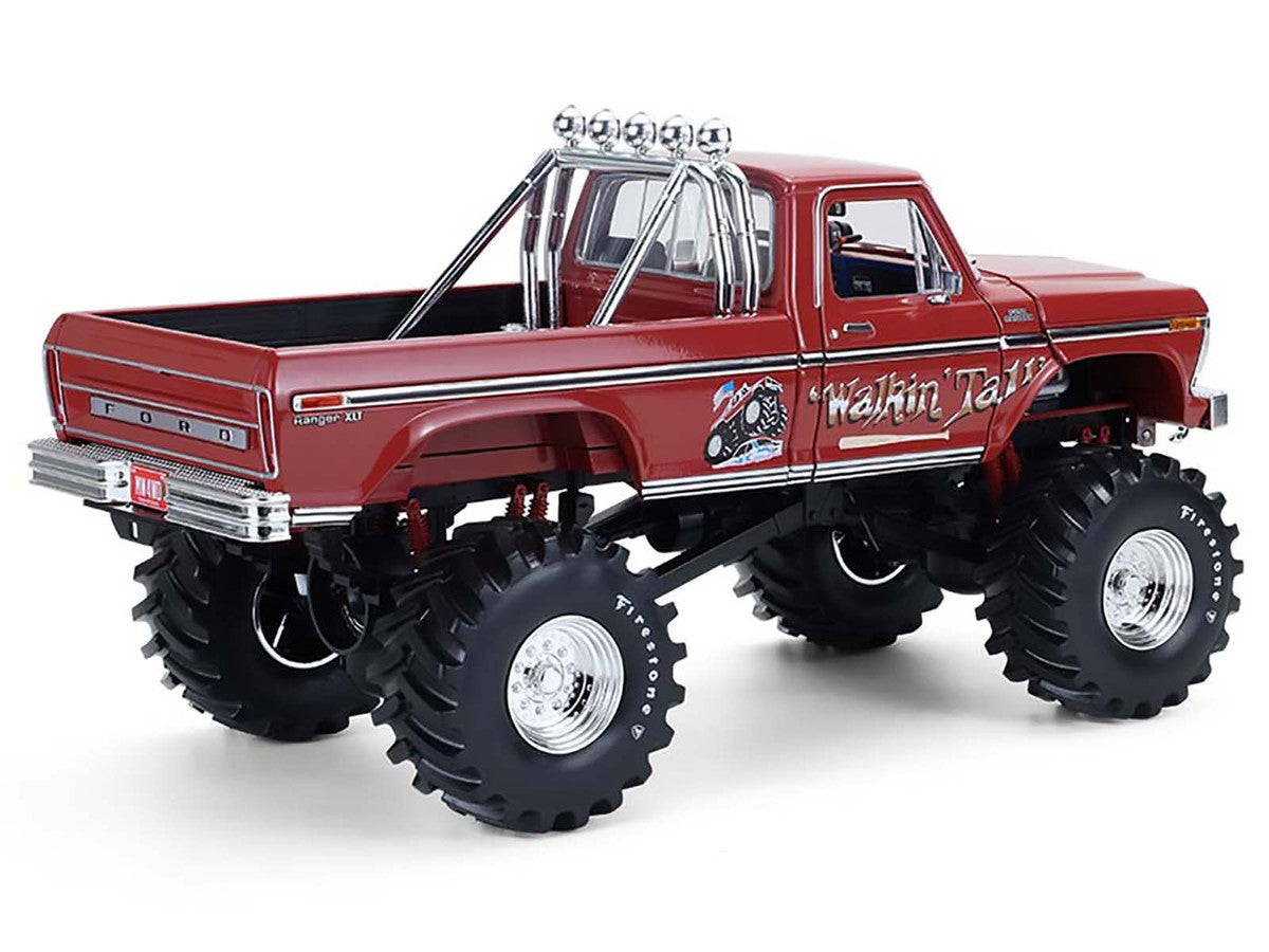 1979 Ford F-250 Monster Truck with 48-Inch Tires "Walkin' Tall" Red "Kings of Crunch" Series 1/18 Diecast Model Car by Greenlight-0