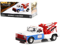 1969 Chevrolet C-30 Dually Wrecker Tow Truck White and Blue "Hazzard County Garage" 1/18 Diecast Model Car by Greenlight-0