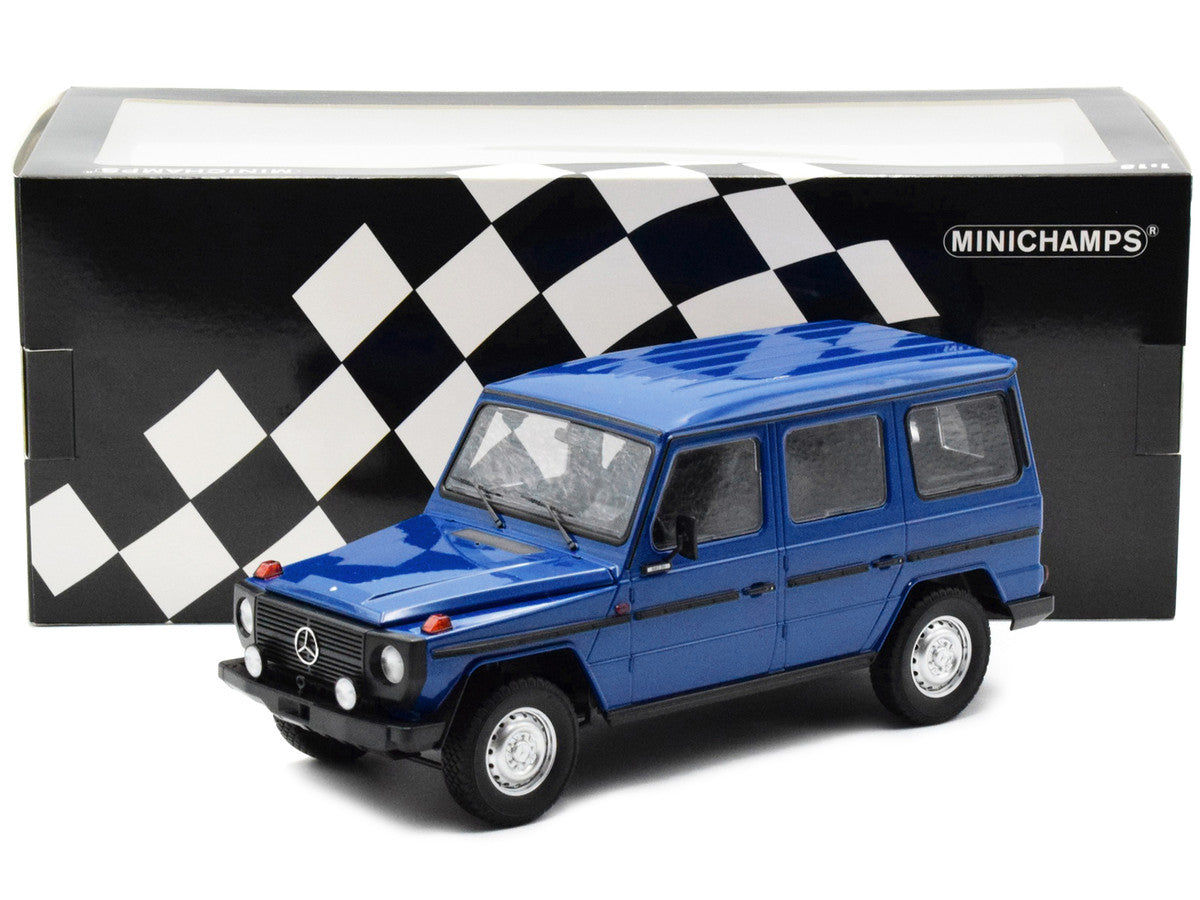 1980 Mercedes-Benz G-Model (LWB) Dark Blue with Black Stripes Limited Edition to 402 pieces Worldwide 1/18 Diecast Model Car by Minichamps-3