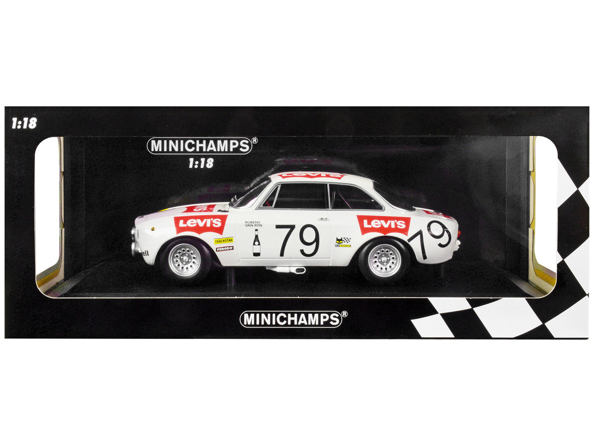 Alfa Romeo 1300 GTA #79 Pierre Rubens - Charles-Axel van Ryn "Levi's" 24 Hours of Spa (1971) Limited Edition to 300 pieces Worldwide 1/18 Diecast Model Car by Minichamps-0